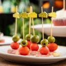 Tablecraft 11762 4 1/2" Bamboo Cheese Pick, Yellow thumbnail 6