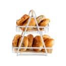 Tablecraft 11784 2 Tier Display Basket - 11 7/8" x 9 1/8", Steel, White thumbnail 4