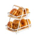 Tablecraft 11784 2 Tier Display Basket - 11 7/8" x 9 1/8", Steel, White thumbnail 5