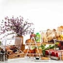 Tablecraft 11784 2 Tier Display Basket - 11 7/8" x 9 1/8", Steel, White thumbnail 7