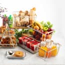 Tablecraft 11785 Rectangular Storage Basket - 12" x 8", Steel, White thumbnail 6