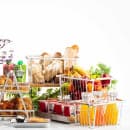 Tablecraft 11786 Rectangular Storage Basket - 13 1/2" x 9", Steel, White thumbnail 5