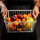 Tablecraft 11786 Rectangular Storage Basket - 13 1/2" x 9", Steel, White thumbnail 6