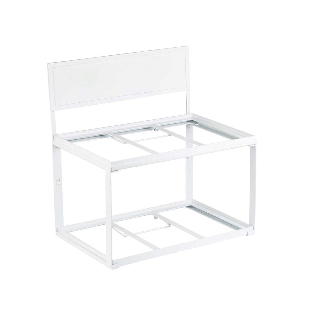 Tablecraft 11794 2 Tier Display Stand - 21 1/2" x 13 1/2" x 22 1/4", Rectangular, Chalkboard/White Metal Frame