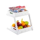 Tablecraft 11795 2 Tier Grab & Go Frame for Half Size Gastronorm Crates - 15 1/4" x 15 1/4", Steel, White thumbnail 6