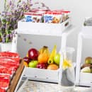 Tablecraft 11795 2 Tier Grab & Go Frame for Half Size Gastronorm Crates - 15 1/4" x 15 1/4", Steel, White thumbnail 7