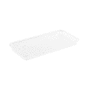 Tablecraft 11886 14 3/4" x 7 1/4" Rectangular Cake Plate - SAN Plastic, Clear thumbnail 2