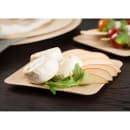 Tablecraft 123456 5" Square Disposable Plate, Bamboo thumbnail 3