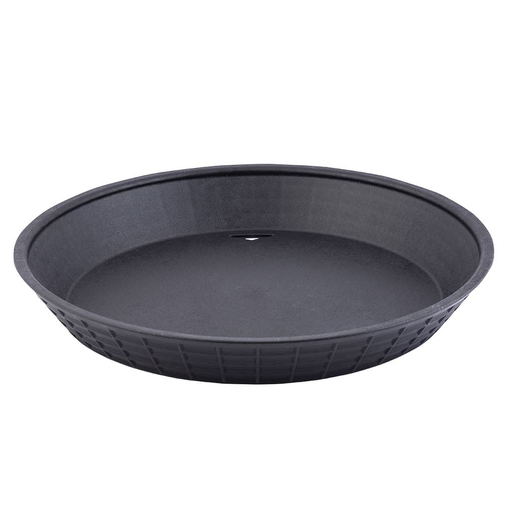 Tablecraft 137512BK 12" Round Platter Basket, Polypropylene, Black