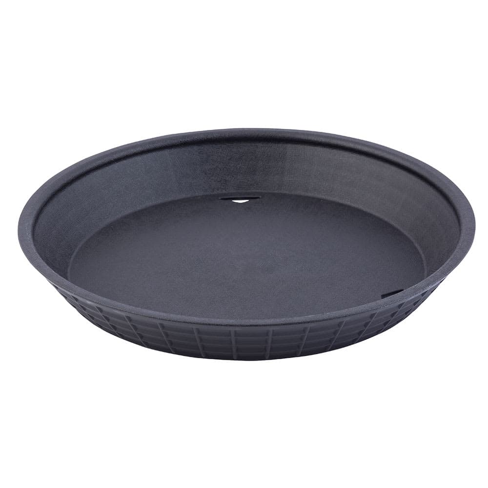 Tablecraft 13759BK 9" Round Platter Basket , Polypropylene, Black