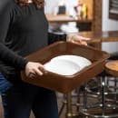 Tablecraft 1529BR Bus Box - 21 1/2" x 15 3/4" x 5", Brown thumbnail 8