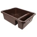 Tablecraft 1547BR Bus Box w/ (2) Compartments - 21 1/2" x 17" x 7", Brown thumbnail 2