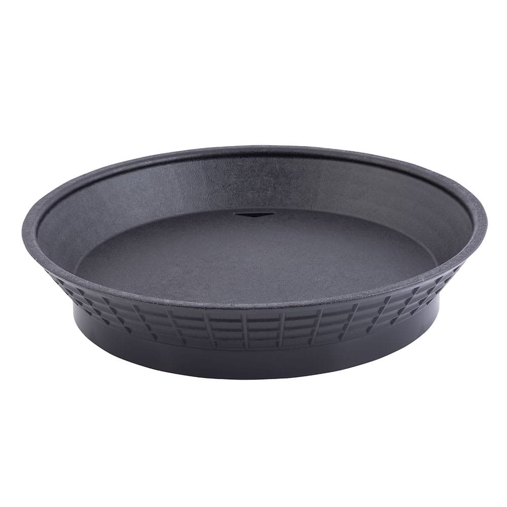 Tablecraft 157510BK 10 1/2" Round Platter Basket w/ Base, Polypropylene, Black