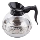 Tablecraft 18 64 oz Coffee Decanter, Poly w/ Stainless Base, Black Handle thumbnail 2