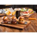 Tablecraft 20001 Spatula Style Slider Flight Board w/ Brown Handle - 16" x 3 1/2", Stainless Steel thumbnail 2