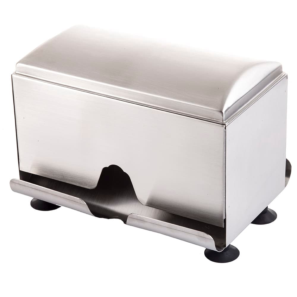 Tablecraft 237 Double Sided Straw Dispenser - 500 Capacity, Silver