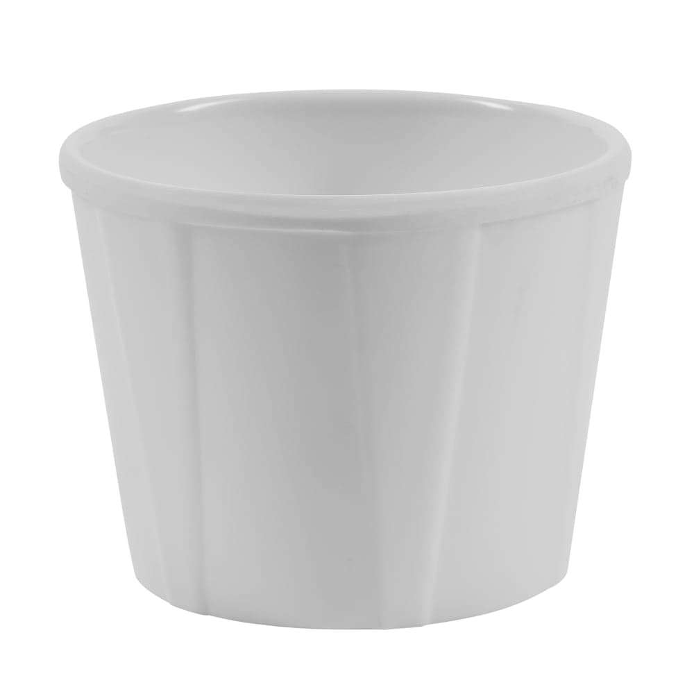Tablecraft 240004 3 oz Round Souffle Cup, Melamine, White