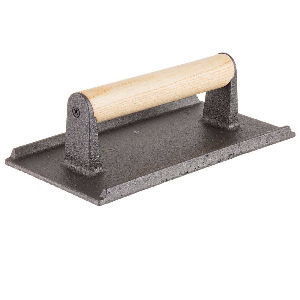 Tablecraft 3033 Cast Iron Steak Weight w/ Wood Handle