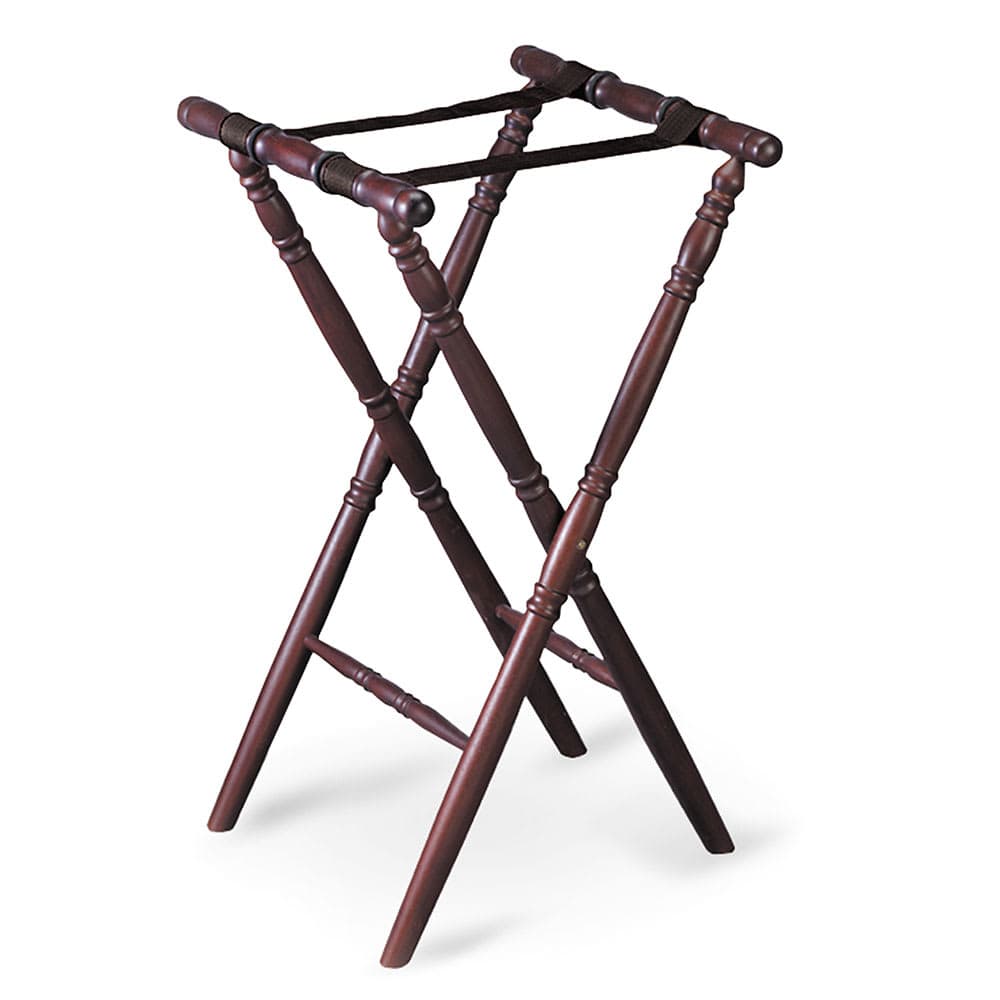 Tablecraft 31 Tray Stand w/ Mahogany Finish, Spindle Design, Washable