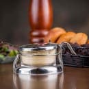 Tablecraft 357 Round 6 oz Condiment Server - Clear/Silver thumbnail 10