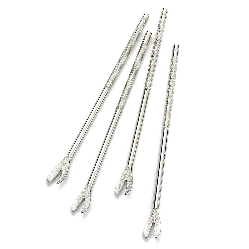 Tablecraft 522 5 3/4" Fish Fork - Chrome Plated Metal, Shell Pattern