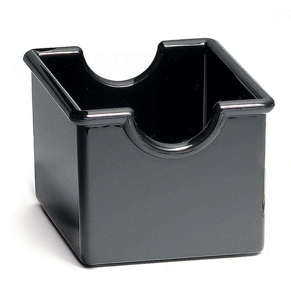 Tablecraft 56B Rectangular Sugar Caddy - Plastic, Black