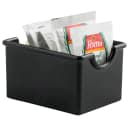 Tablecraft 56B Rectangular Sugar Caddy - Plastic, Black thumbnail 2