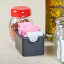 Tablecraft 56B Rectangular Sugar Caddy - Plastic, Black thumbnail 3