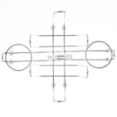 Tablecraft 591C 4 Compartment Rectangular Condiment Caddy - Chrome Plated Wire thumbnail 4