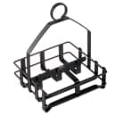 Tablecraft 609RBK 2 Compartment Rectangular Condiment Caddy - Metal ,Black thumbnail 3