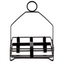 Tablecraft 609RBK 2 Compartment Rectangular Condiment Caddy - Metal ,Black thumbnail 4