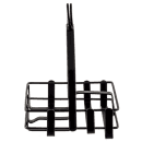 Tablecraft 609RBK 2 Compartment Rectangular Condiment Caddy - Metal ,Black thumbnail 5