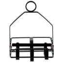 Tablecraft 609RBK 2 Compartment Rectangular Condiment Caddy - Metal ,Black thumbnail 6