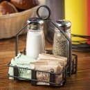 Tablecraft 609RBK 2 Compartment Rectangular Condiment Caddy - Metal ,Black thumbnail 8