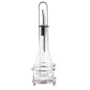 Tablecraft 611N 6 oz Cruet Set w/ Chrome Rack & Stainless Steel Pourers - Glass, Clear thumbnail 3