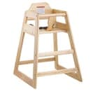 Tablecraft 6565004 29" Stackable Wood High Chair w/ Waist Strap - Rubberwood, Natural thumbnail 2