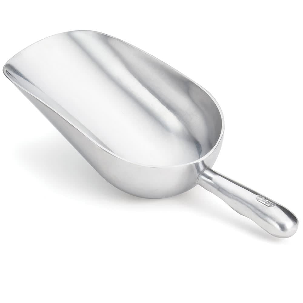 Tablecraft 658 58 oz Round Ice Scoop - Aluminum