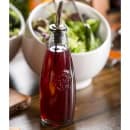 Tablecraft 6619 12 oz Cruet Set w/ Stainless Steel Tops - Glass, Green Tint thumbnail 5