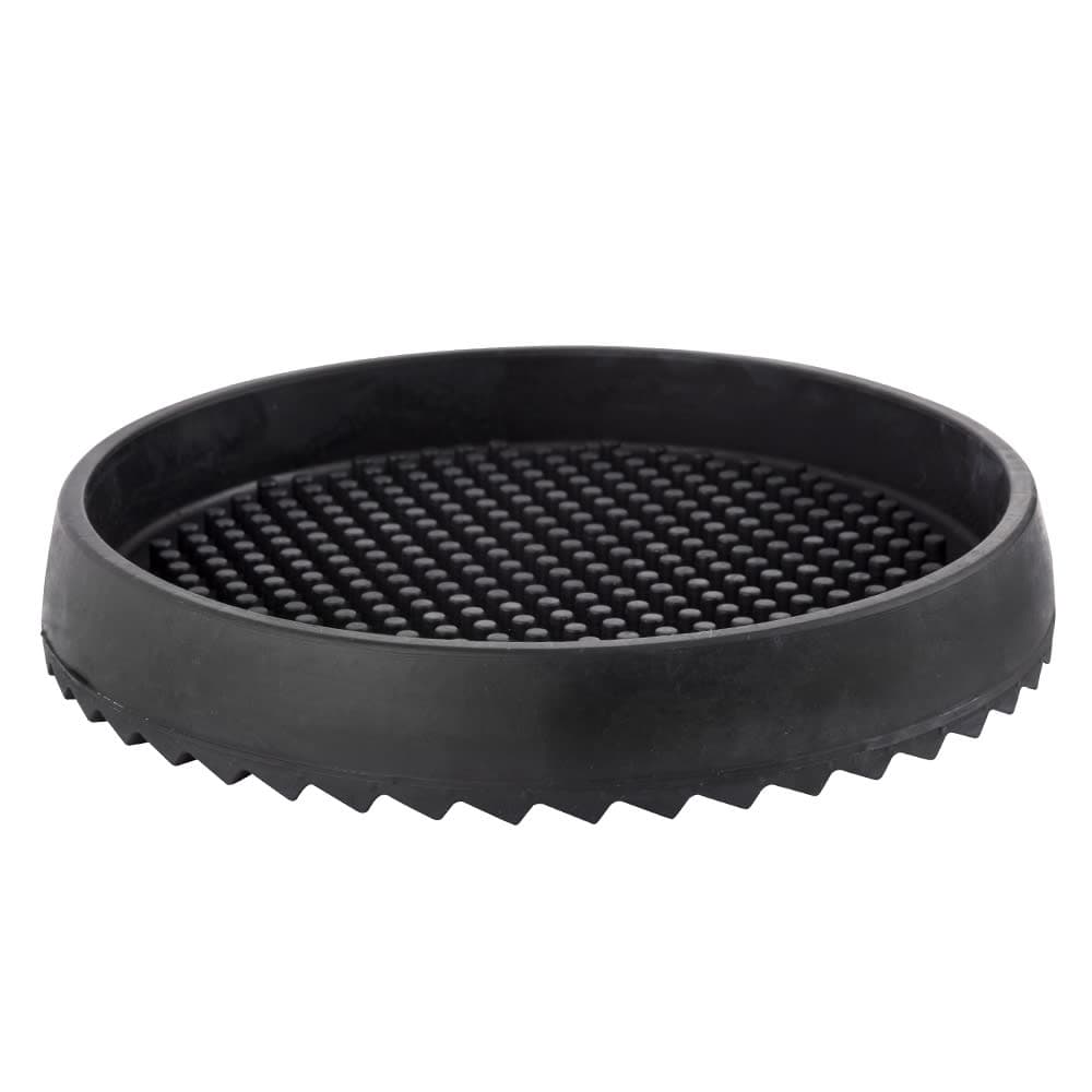 Tablecraft 6BK 6 1/2" Round Drip Tray - Rubber, Black