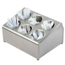 Tablecraft 7062 Stainless Steel Flatware Cylinder Holder w/ Six Holes, Two-Tier thumbnail 5