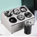 Tablecraft 7062 Stainless Steel Flatware Cylinder Holder w/ Six Holes, Two-Tier thumbnail 6