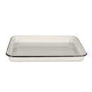 Tablecraft 80012 Rectangular Serving Tray - 16" x 11 1/2", Porcelain, Creamy White thumbnail 2