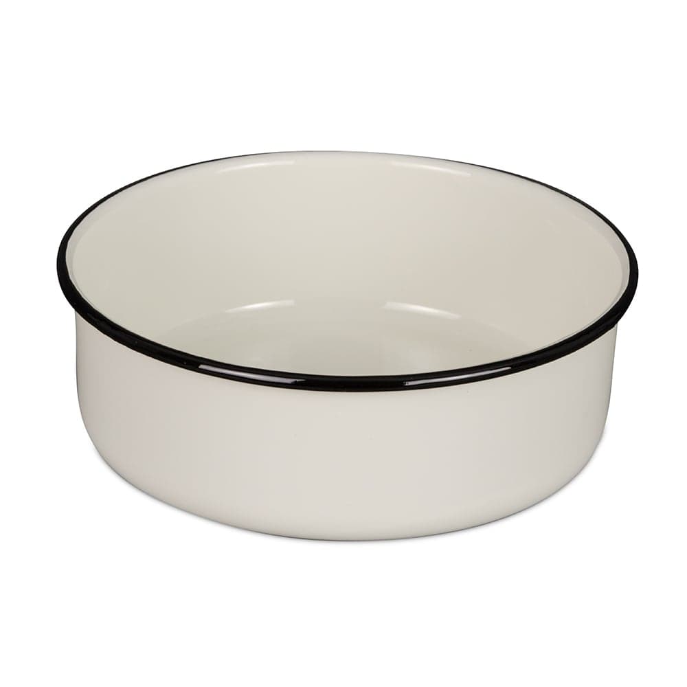 Tablecraft 80016 8 1/2" Round Serving Tray - Porcelain, Creamy White