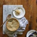 Tablecraft 80017 10 1/8" Round Serving Tray - Porcelain, Creamy White thumbnail 4