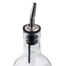 Tablecraft 916 16 oz Cruet w/ Stainless Steel Pourer - Glass, Green Tint thumbnail 3