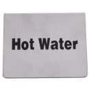 Tablecraft B7 Hot Water Table Tent Sign - 2" x 2 1/2", Stainless thumbnail 2