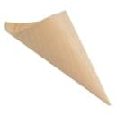 Tablecraft BAMDCN6 Disposable Serving Cone, 2" x 6", Eco-Friendly, Pinewood thumbnail 2