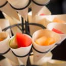 Tablecraft BAMDCN7 4 3/4 oz Disposable Serving Cone - Pinewood thumbnail 8