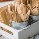 Tablecraft BAMDKN65 6 1/2" Disposable Knife, Pinewood thumbnail 3