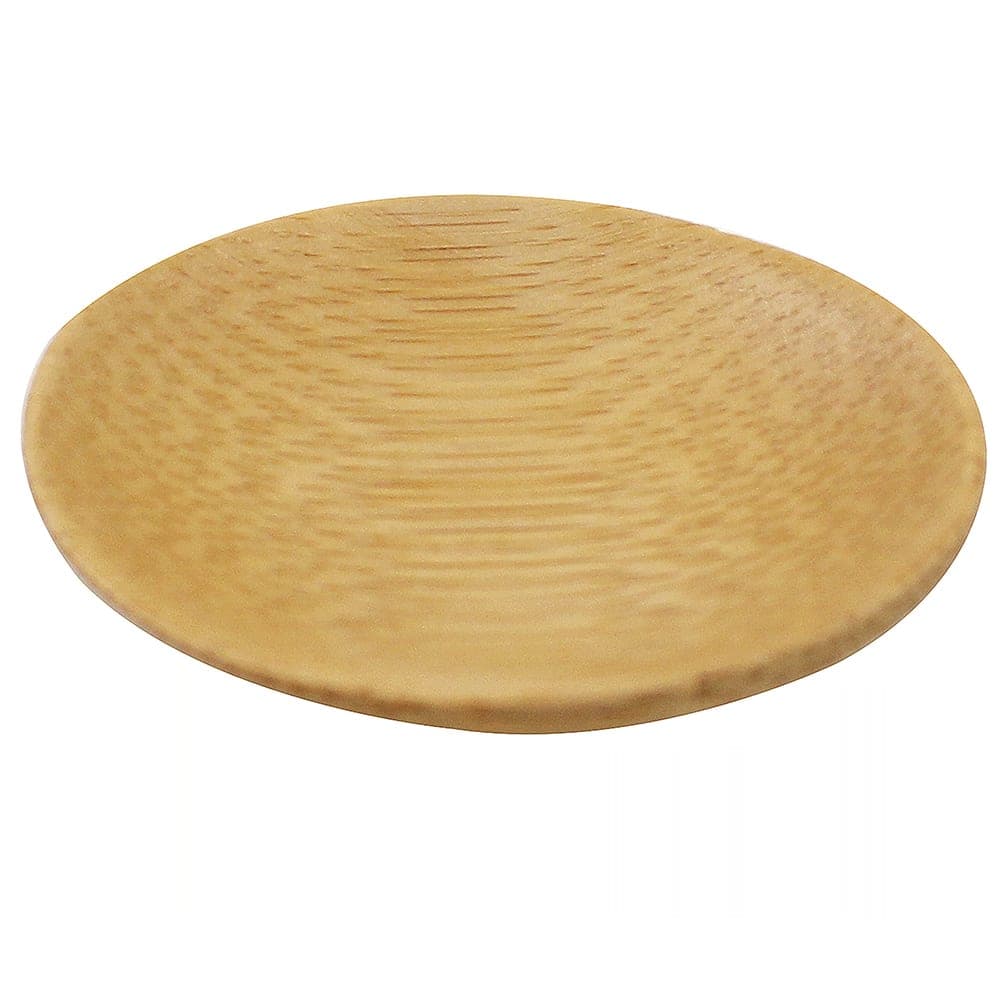Tablecraft BAMDRBAM2 2 1/2" Round Disposable Plate - Bamboo